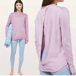 Lululemon Pink Open-Back Sweater